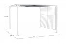 biały aluminiowy pawilon 3x3,6 m z zasuwanym dachem NOAH bizzotto 