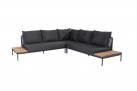 Aluminiowy narożnik ogrodowy modułowy antracyt lina polipropylenowa teak SAKURA 4SO
