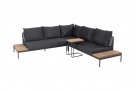 Aluminiowy narożnik ogrodowy modułowy antracyt lina polipropylenowa teak SAKURA 4SO
