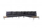 Aluminiowy narożnik ogrodowy modułowy antracyt lina polipropylenowa teak SAKURA 4SO