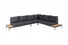 Aluminiowy narożnik ogrodowy modułowy antracyt lina polipropylenowa teak SAKURA 4SO
