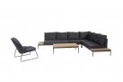 Aluminiowy narożnik ogrodowy modułowy antracyt lina polipropylenowa teak SAKURA 4SO