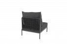 Aluminiowy narożnik ogrodowy modułowy antracyt lina polipropylenowa teak SAKURA 4SO