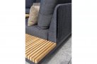 Aluminiowy narożnik ogrodowy modułowy antracyt lina polipropylenowa teak SAKURA 4SO