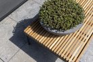 Aluminiowy narożnik ogrodowy modułowy antracyt lina polipropylenowa teak SAKURA 4SO