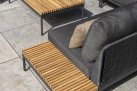 Aluminiowy narożnik ogrodowy modułowy antracyt lina polipropylenowa teak SAKURA 4SO
