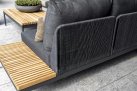 Aluminiowy narożnik ogrodowy modułowy antracyt lina polipropylenowa teak SAKURA 4SO