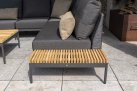 Aluminiowy narożnik ogrodowy modułowy antracyt lina polipropylenowa teak SAKURA 4SO