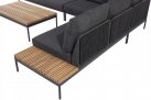 Aluminiowy narożnik ogrodowy modułowy antracyt lina polipropylenowa teak SAKURA 4SO