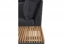Aluminiowy narożnik ogrodowy modułowy antracyt lina polipropylenowa teak SAKURA 4SO