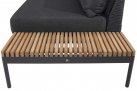 Aluminiowy narożnik ogrodowy modułowy antracyt lina polipropylenowa teak SAKURA 4SO