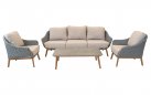 Stylowy zestaw ogrodowy IBIZA - sofa, fotele i stolik oplot z liny 