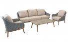 Stylowy zestaw ogrodowy IBIZA - sofa, fotele i stolik oplot z liny 