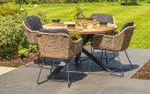 Okrągły stół ogrodowy podstawa antracyt / blat teak średnica 130 cm PRADO 4SO