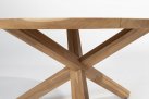 Okrągły stół ogrodowy podstawa teak / blat teak średnica 130 cm PRADO 4SO
