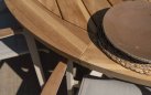 Okrągły stół ogrodowy podstawa teak / blat teak średnica 130 cm PRADO 4SO