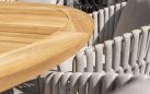 Okrągły stół ogrodowy podstawa krzyżowa teakowa / blat teak średnica 160 cm PRADO 4SO