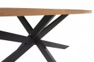 Owalny stół ogrodowy 240x115 nogi alu antracyt blat teak PRADO 4SO