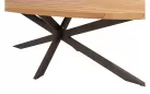 Owalny stół ogrodowy 240x115 nogi brązowe blat teak PRADO 4SO
