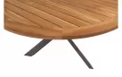 Owalny stół ogrodowy 240x115 nogi brązowe blat teak PRADO 4SO
