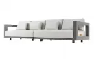 Szeroka sofa aluminiowa grafitowa METROPOLITAN 5SO