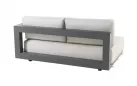 Szeroka sofa aluminiowa grafitowa METROPOLITAN 5SO