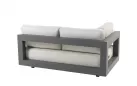 Szeroka sofa aluminiowa grafitowa METROPOLITAN 5SO
