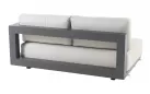Szeroka sofa aluminiowa grafitowa METROPOLITAN 5SO