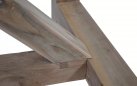 Duży stół ogrodowy teak 240x100 cm recyklingowane drewno CASTLE