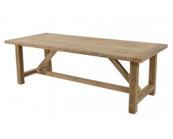 Duży stół ogrodowy teak 240x100 cm recyklingowane drewno CASTLE