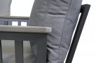 Krzesło bujane aluminiowe grafitowe na taras AMAL 