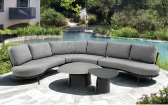 Zestaw ogrodowy DURBAN Lesli Living narożna sofa z liną polipropylenową i poduszkami olefin