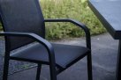 Grafitowy stół rozkłądany 180-240 cm aluminiowy ogrodowy BALENO