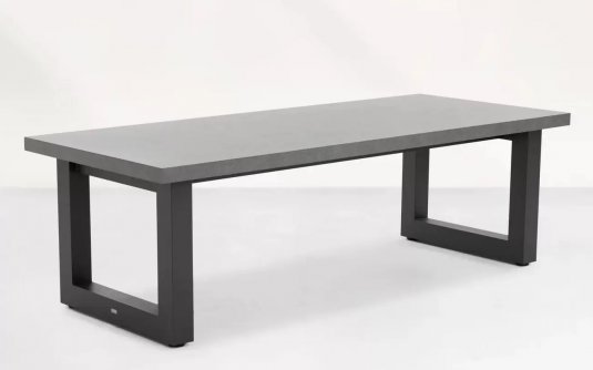 Biały stół ogrodowy grafitowy z blatem ceramicznym STELVIO Life