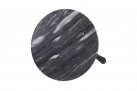 Okrągły stół noga żeliwna czarna blat marmur szary MARBLE