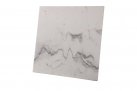 Kwadratowy stolik z blatem marmurowym 60x60 cm noga żeliwna czarna MARBLE