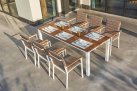 4-6 osobowy komplet obiadowy CONCEPT Life Teak aluminiowy biał