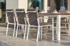 4-6 osobowy komplet obiadowy CONCEPT Life Teak aluminiowy biał