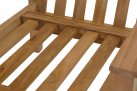 Fotel z drewna teak z bezowymi poduszkami LOUNG