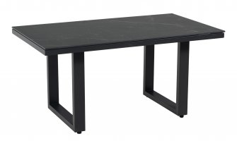 Stolik ogrodowy Monte Carlo 140x80 aluminium antracyt blat kamień spiekany