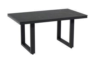Grafitowy stół aluminiowy ogrodowy 140x80 ceramiczny MONTE NEGRO