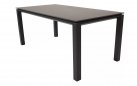 Stół 180x90 aluminoiwy grafit z brązowym blatem ceramicznym MONTE NEGRO
