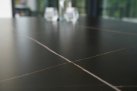 Stół 180x90 aluminoiwy grafit z brązowym blatem ceramicznym MONTE NEGRO