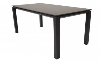 Stół 180x90 aluminoiwy grafit z brązowym blatem ceramicznym MONTE NEGRO