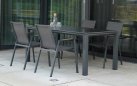 Stół 180x90 aluminoiwy grafit z brązowym blatem ceramicznym MONTE NEGRO