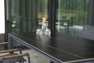 Stół 180x90 aluminoiwy grafit z brązowym blatem ceramicznym MONTE NEGRO
