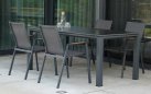 Stół 180x90 aluminoiwy grafit z brązowym blatem ceramicznym MONTE NEGRO