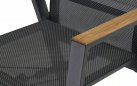 Wysokie pochylane krzesło stołowe ogrodowe aluminium antracyt AMIR pochylane oparcie