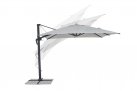 Parasol obrotowy aluminiowy antracyt poszycie jasnoszare INES 3x3 