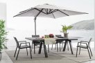 Parasol obrotowy aluminiowy antracyt poszycie jasnoszare INES 3x4 